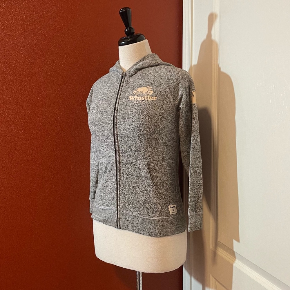 Roots Kids Canada Children’s Heather Gray Full Zip Hooded Jacket Sweatshirt
